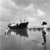 Veronica schip strand in Scheveningen