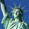 Aankomst Vrijheidsbeeld in New York