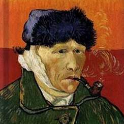 Van Gogh snijdt stuk van oor