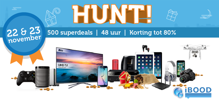 Get ready! 22 t/m 24 november 2016: iBOOD Hunt